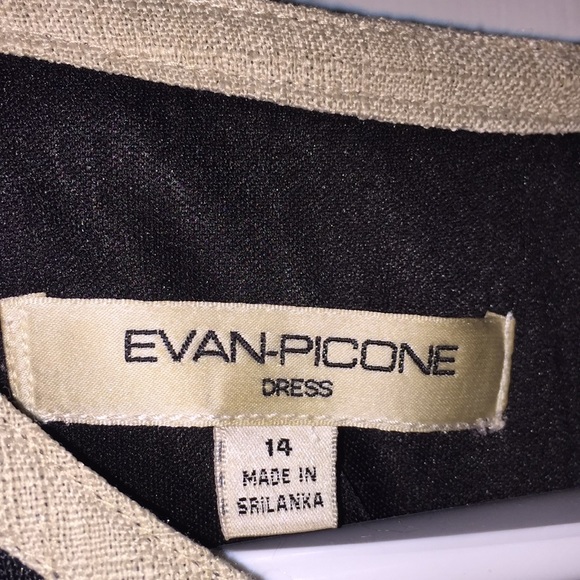 Evan Picone Ladies Dress Size 14 Black Business Office Wear - Picture 4 of 10